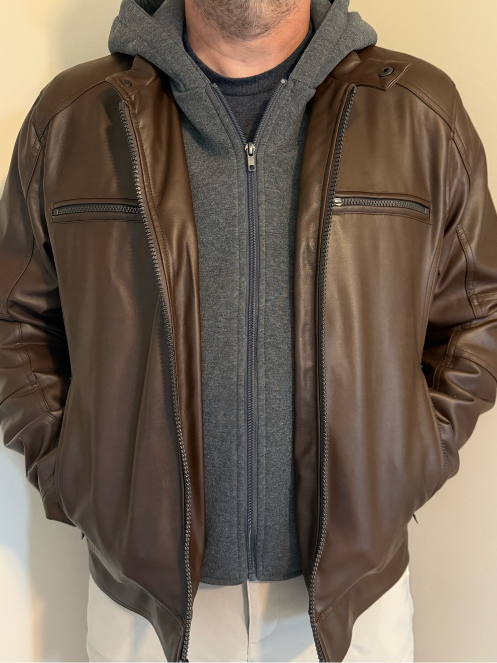 Guess Men's Brown Bomber Jacket